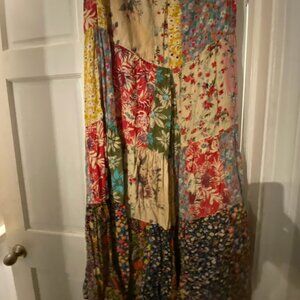 Young Threads patchwork palazzo pants size large